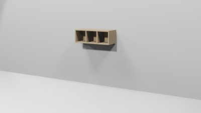 MEUBLE DE RANGEMENT MURAL SANS PORTE 3 CASES