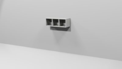 MEUBLE DE RANGEMENT MURAL SANS PORTE 3 CASES – Image 2
