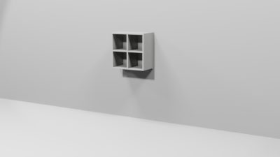 MEUBLE DE RANGEMENT MURAL SANS PORTE 4 CASES – Image 2