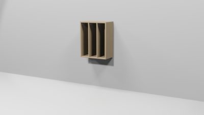 MEUBLE DE RANGEMENT MURAL SANS PORTE 3 GRANDES NICHES