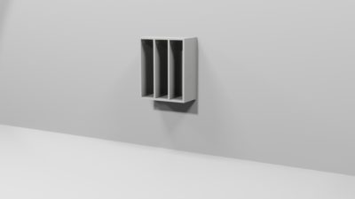 MEUBLE DE RANGEMENT MURAL SANS PORTE 3 GRANDES NICHES – Image 2