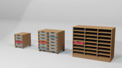 MEUBLE 3 COLONNES AVEC TABLETTES – Image 2
