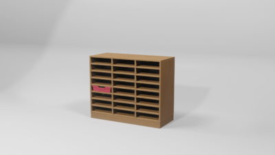 MEUBLE 3 COLONNES AVEC TABLETTES
