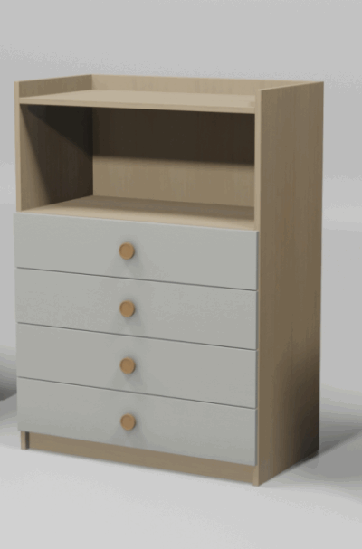 COMMODE 4 TIROIRS + NICHE